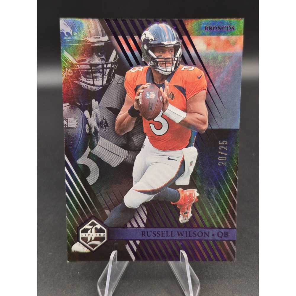2023 Panini Limited Russell Wilson #32 Amethyst Spotlight /25 Broncos Seahawks